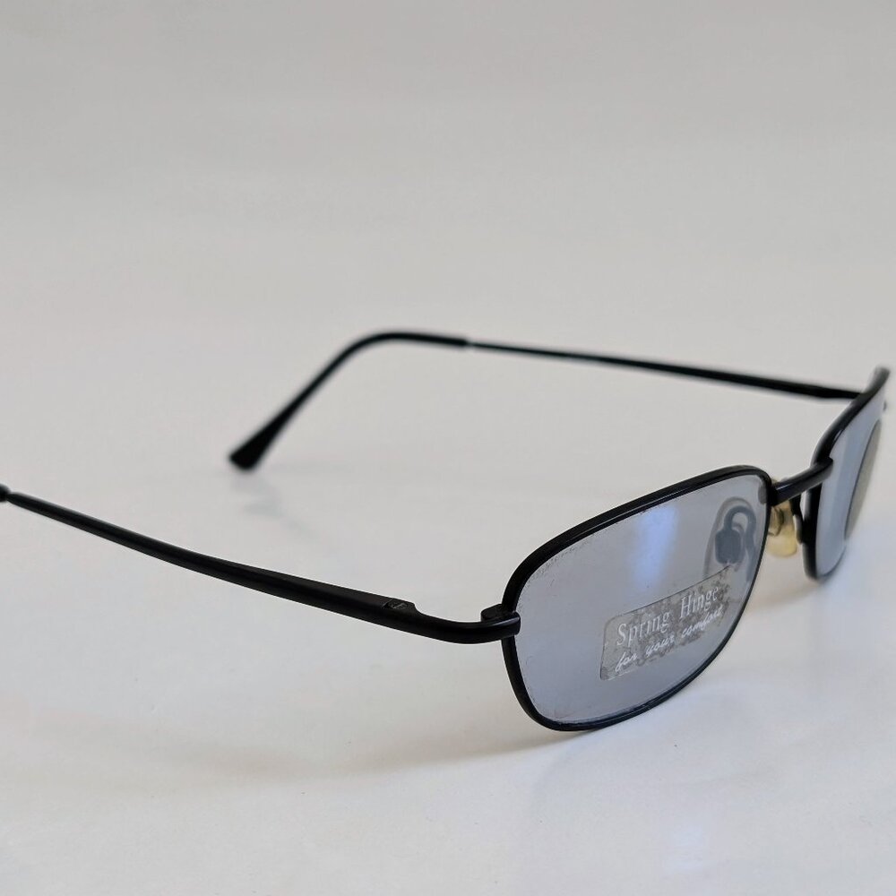 NWT Vintage 90's Small Rectangle Metal Sport Sunglasses (M.Black) - Picture 2 of 5